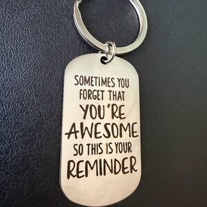Inspirational Silver Keychain